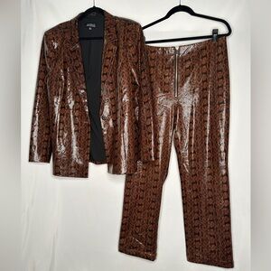 Danielle Bernstein Snakeskin Blazer Set